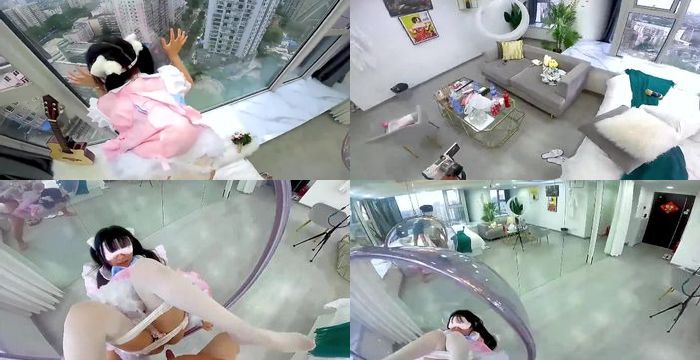 【极品萝莉】超幻3D视觉爆操双马尾洛丽塔女友喵喵，抓着双马尾疯狂输出，爆精内射，男友视角