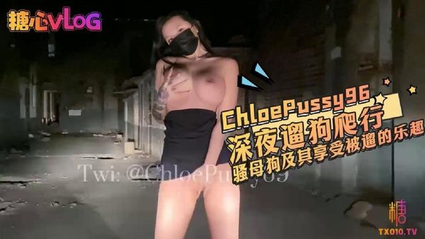 糖心vlog 母狗女友 跪地爬行撒尿 车内自慰 Chloe